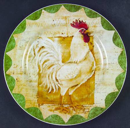 Colonial Rooster Salad/Dessert Plate