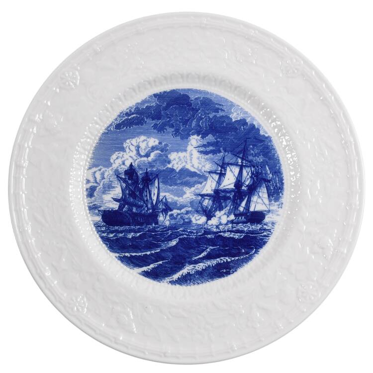 American Legion Auxiliary Blue Dinner Plate