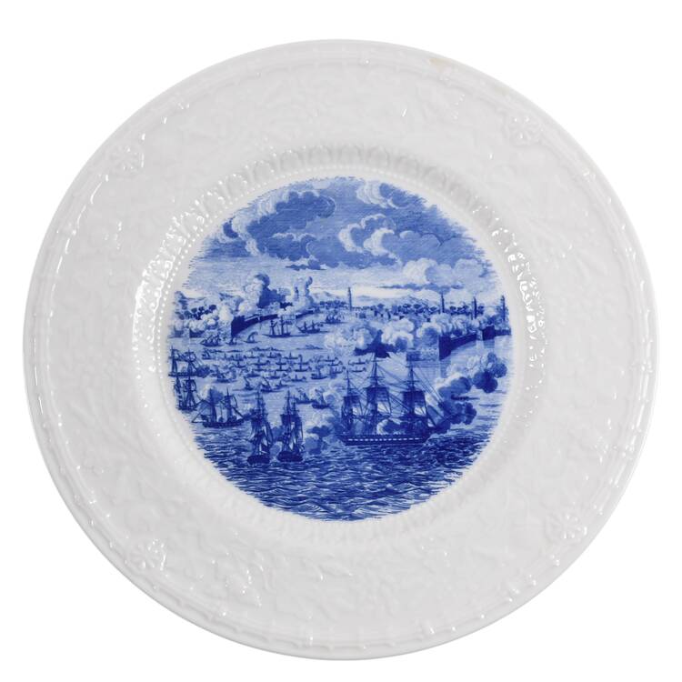 American Legion Auxiliary Blue Dinner Plate