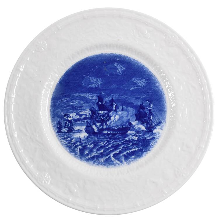 American Legion Auxiliary Blue Dinner Plate