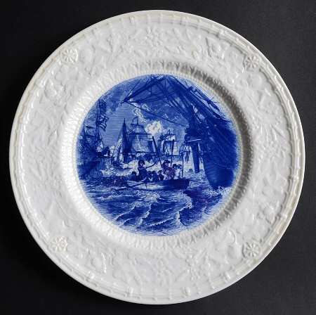 American Legion Auxiliary Blue Dinner Plate