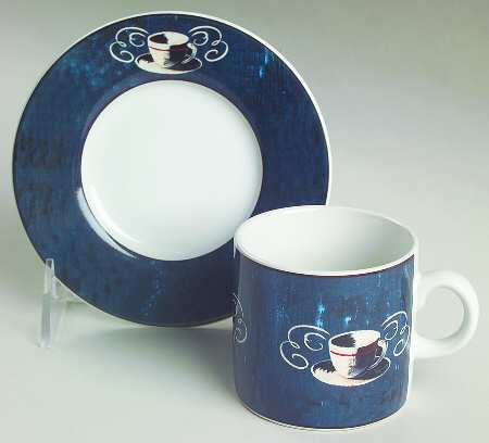 Coffee Break Flat Demitasse Cup & Saucer Set