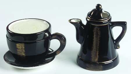 Coffee Break Figural Creamer & Sugar Set