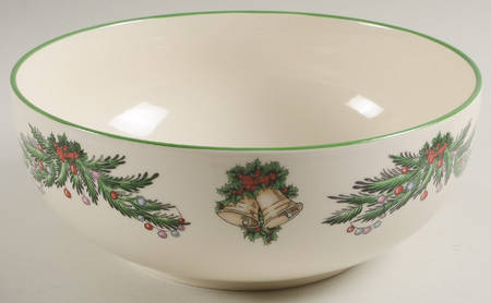 Christmas Tree Garland 10" Round Bowl
