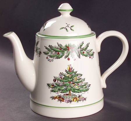 Christmas Tree Garland Teapot & Lid