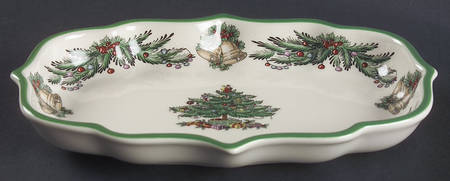 Christmas Tree Garland Ogee Candy Dish