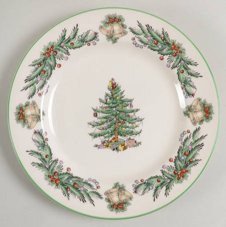 Christmas Tree Garland Salad Plate