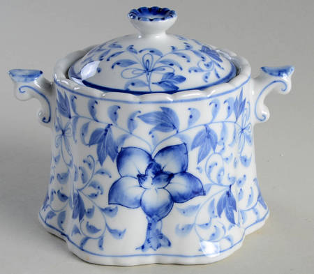 Blue Mum Sugar Bowl & Lid