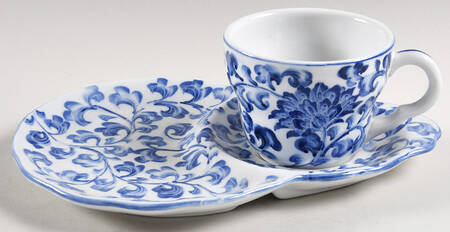 Blue Mum Snack Plate & Cup Set