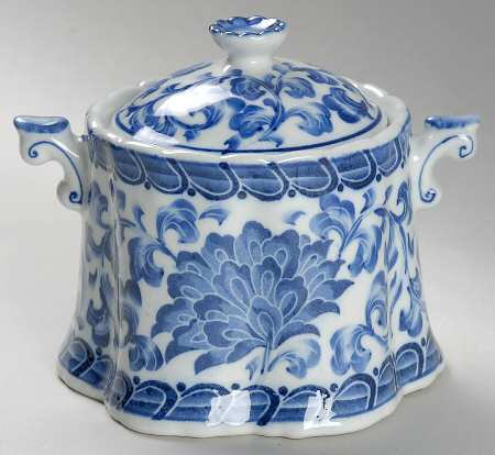 Blue Mum Sugar Bowl & Lid