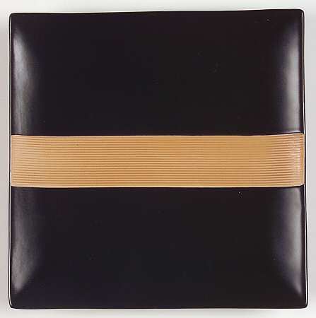 Bamboo Black Square Salad Plate