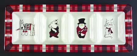 Santa's Little Helpers 4 Section Condiment Tray