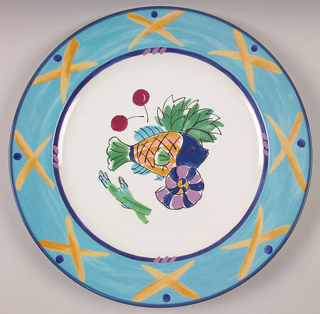 Ocean Collage 12" Chop Plate (Round Platter)