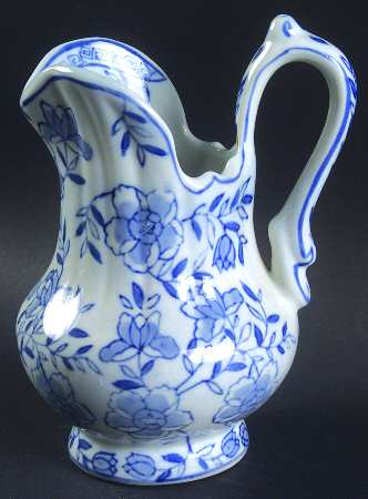 Japanese Blue & White 10 Oz Pitcher