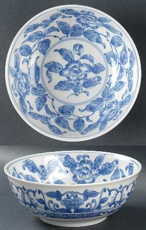 Japanese Blue & White Soup/Cereal Bowl