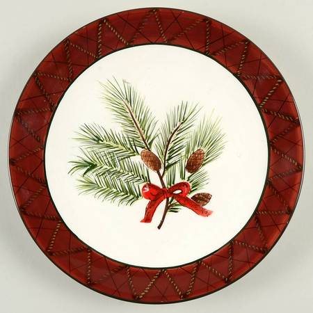 Holiday Greens Coupe Luncheon Plate