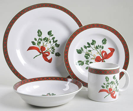 Holiday Greens 4 Piece Place Setting