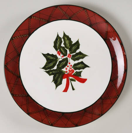 Holiday Greens Coupe Luncheon Plate