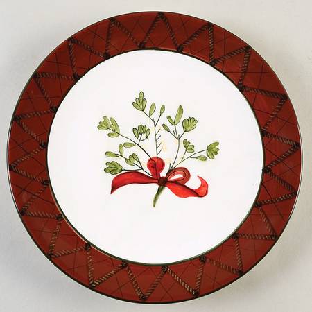 Holiday Greens Coupe Luncheon Plate
