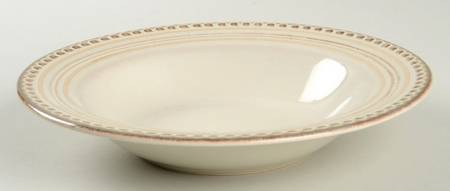 Amour Beige Large Rim Soup Bowl