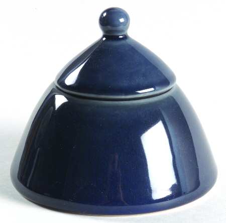 Hopscotch Navy Blue Sugar Bowl & Lid