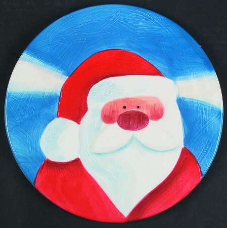 Jolly Santa Cheese and Cracker Board