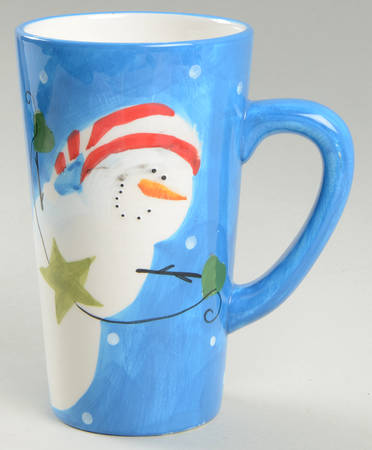 Cherry Snowman Latte Mug
