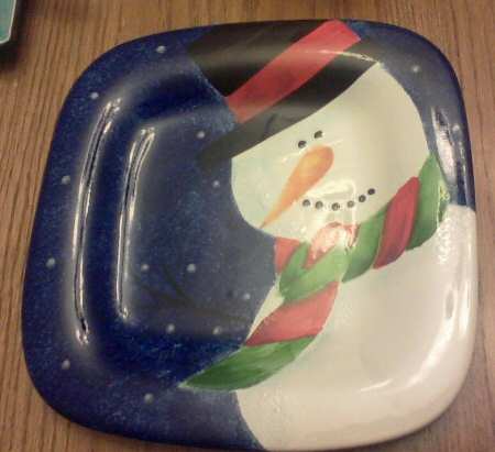 Snowy Day Square Dinner Plate