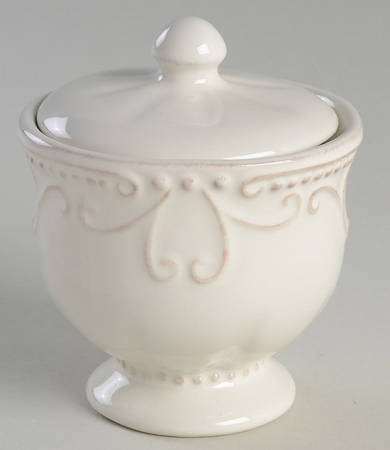 Isabella Ivory Sugar Bowl & Lid by Skyros