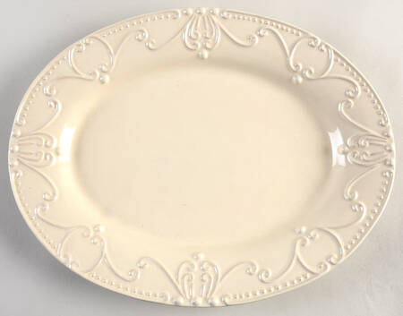 Isabella Linen 14" Oval Serving Platter