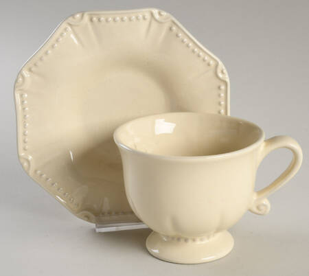Isabella Linen Footed Cup & Saucer Set