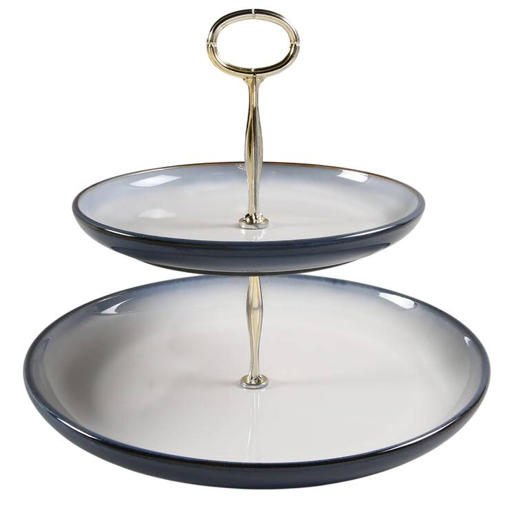 Concepts Eggplant 6 5/8"-10"  2 Tiered Serving Tray (Dp, Sp) HC
