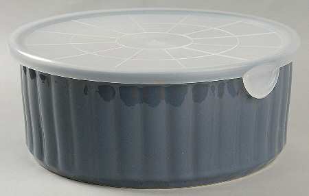 Concepts Eggplant 8" Ceramic Storage Bowl & Plastic Lid