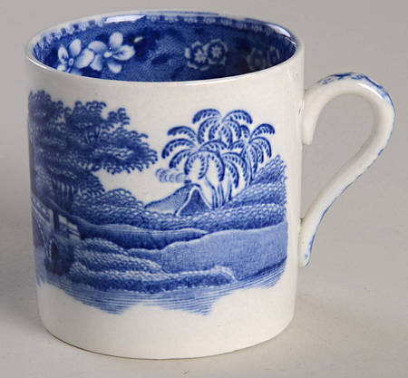 Tower Blue (Light Blue) Flat Demitasse Cup