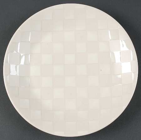 Checkers Cream Salad Plate