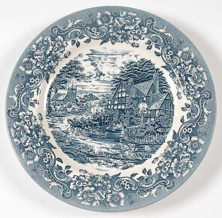 17th Century Blue by Staffordshire Engraving