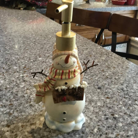 Snowmates Cream Figural Lotion Dispenser