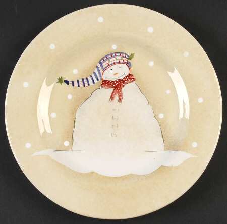 Snowmates Cream Salad Plate