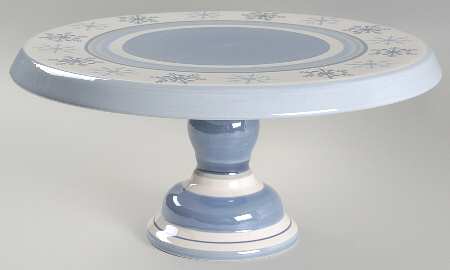 Winter Frost 12" Diameter Pedestal Cake Stand
