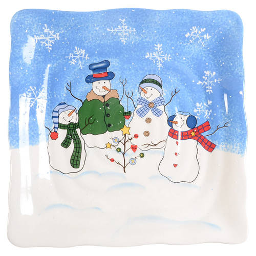 Button Tree Button Up Square Dinner Plate by St Nicholas Square