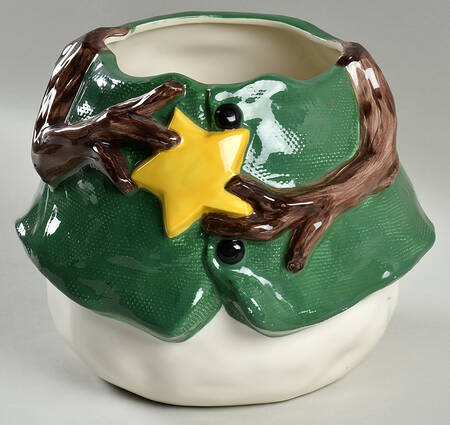 Button Tree Button Up Figural Cookie Jar No Lid