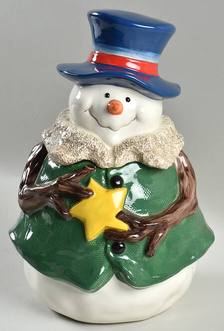 Button Tree Button Up Figural Cookie Jar & Lid