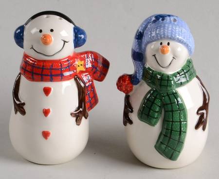 Button Tree Button Up Figural Salt & Pepper Set