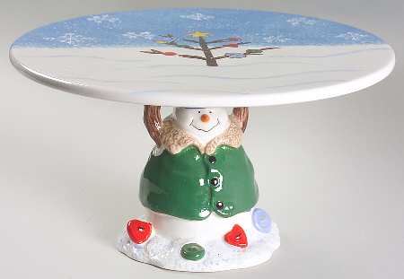 Button Tree Button Up 11" Diameter Pedestal Cake Stand