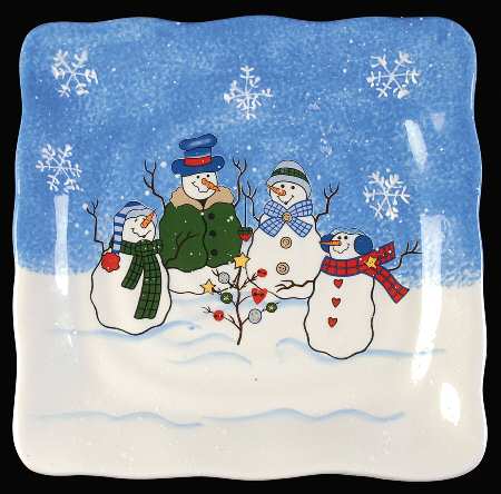 Button Tree Button Up Square Salad Plate