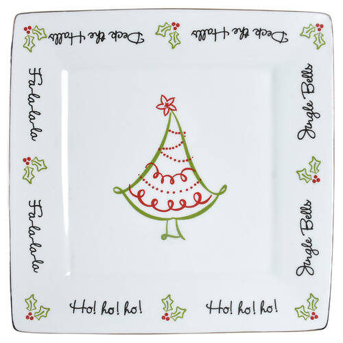 Tis the Season Square Dinner Plate