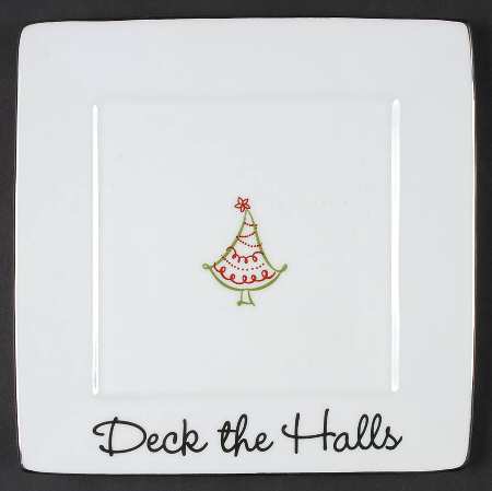 Tis the Season Square Salad Plate