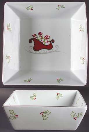 Tis the Season 10" Square Vegetable Bowl