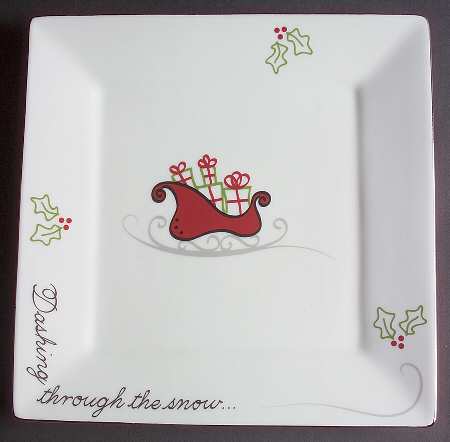 Tis the Season Square Dinner Plate