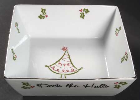Tis the Season 10" Square Vegetable Bowl